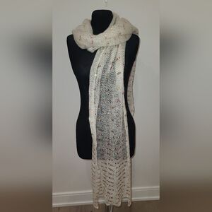 Mango long moher scarf with sequins